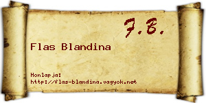 Flas Blandina névjegykártya