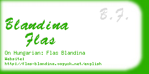 blandina flas business card